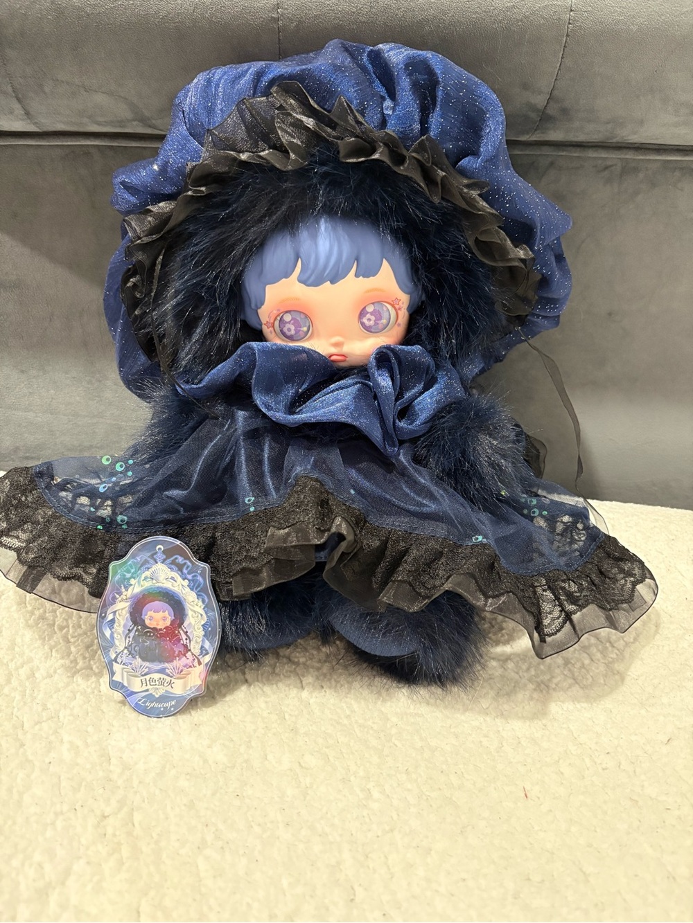 SinckMua 600% Light and Shadow Series blue Lights cape Jellyfish Doll Plush